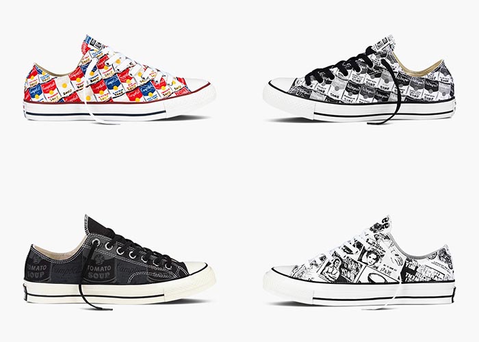 Converse All Stars x Andy Warhol collectie: low tops, high tops en wedge sneakers. Converse All Stars x Andy Warhol collectie 2015. Bekijk de collectie hier.