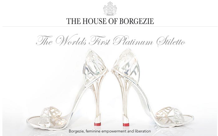 House of Borgezie's platina stiletto's. Lees hier alles over de platina stiletto's van juwelier House of Borgezie. Ontdek hier alles over nu!