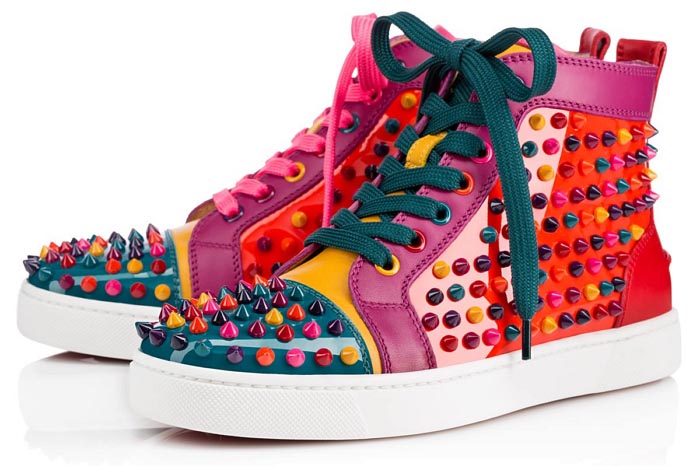 Louboutin sneakers: damescollectie 2014. Spikes, glitters en een rijk kleurenpalet. Alles over de Louboutin sneakers voor de dames, ontdek ze hier.