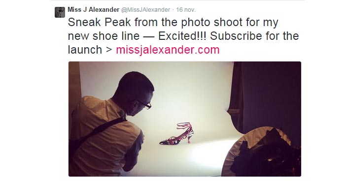 Miss J Alexander lanceert schoenencollectie. Coach America's Next Topmodel Miss J Alexander lanceert eigen schoenencollectie. Bekijk de sneak peak.