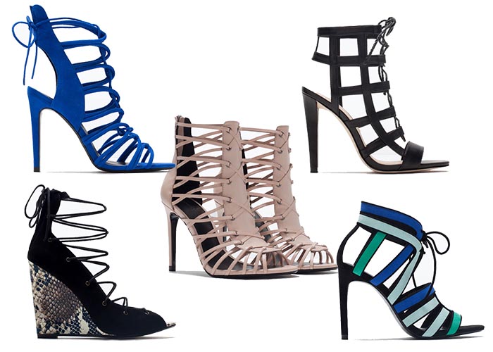 Lace ups: hakken on trend . High heels, stiletto’s en wedges met lace ups. Veters zijn een mode trend voor 2015 als het op schoenen aan komt. Shop nu.