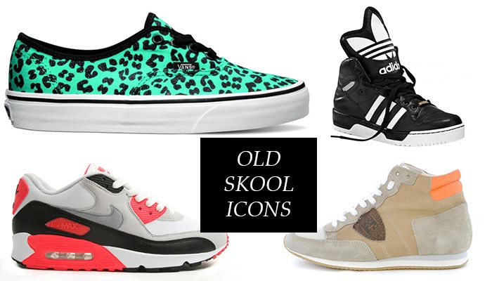 Alles over Old Skool sneakers. Bekijk de old skool sneakers die helemaal terug zijn in het modebeeld van 2014. Bekijk en lees het trend report hier! 
