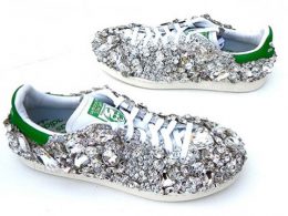Pharrell Williams ontwerpt Swarovski Adidas sneakers
